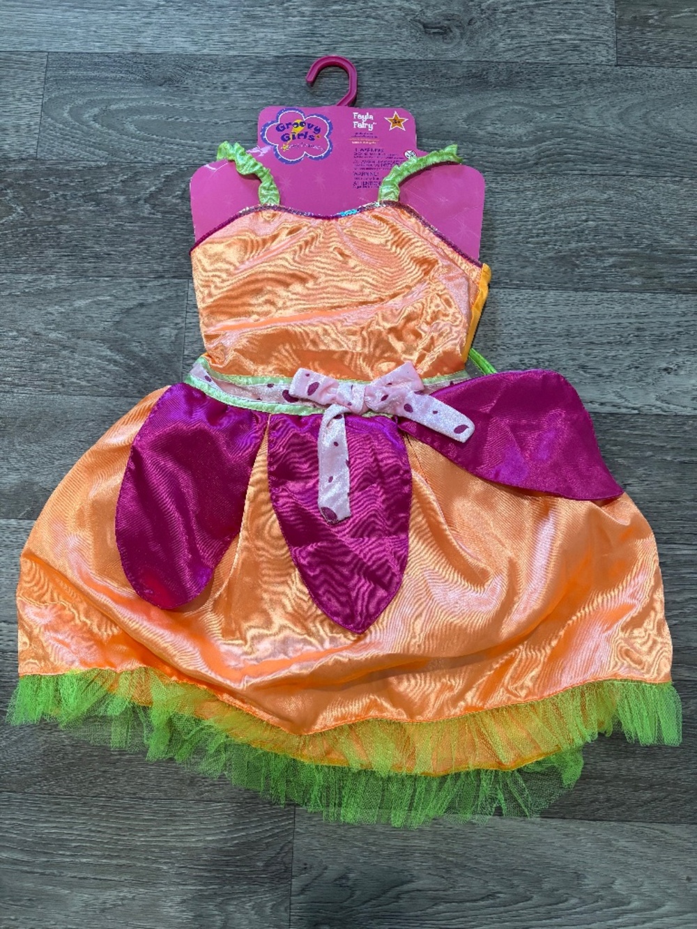 Fayla FAIRY Costume Groovy Girls 4-6 with detachable Wings Halloween Dress Up